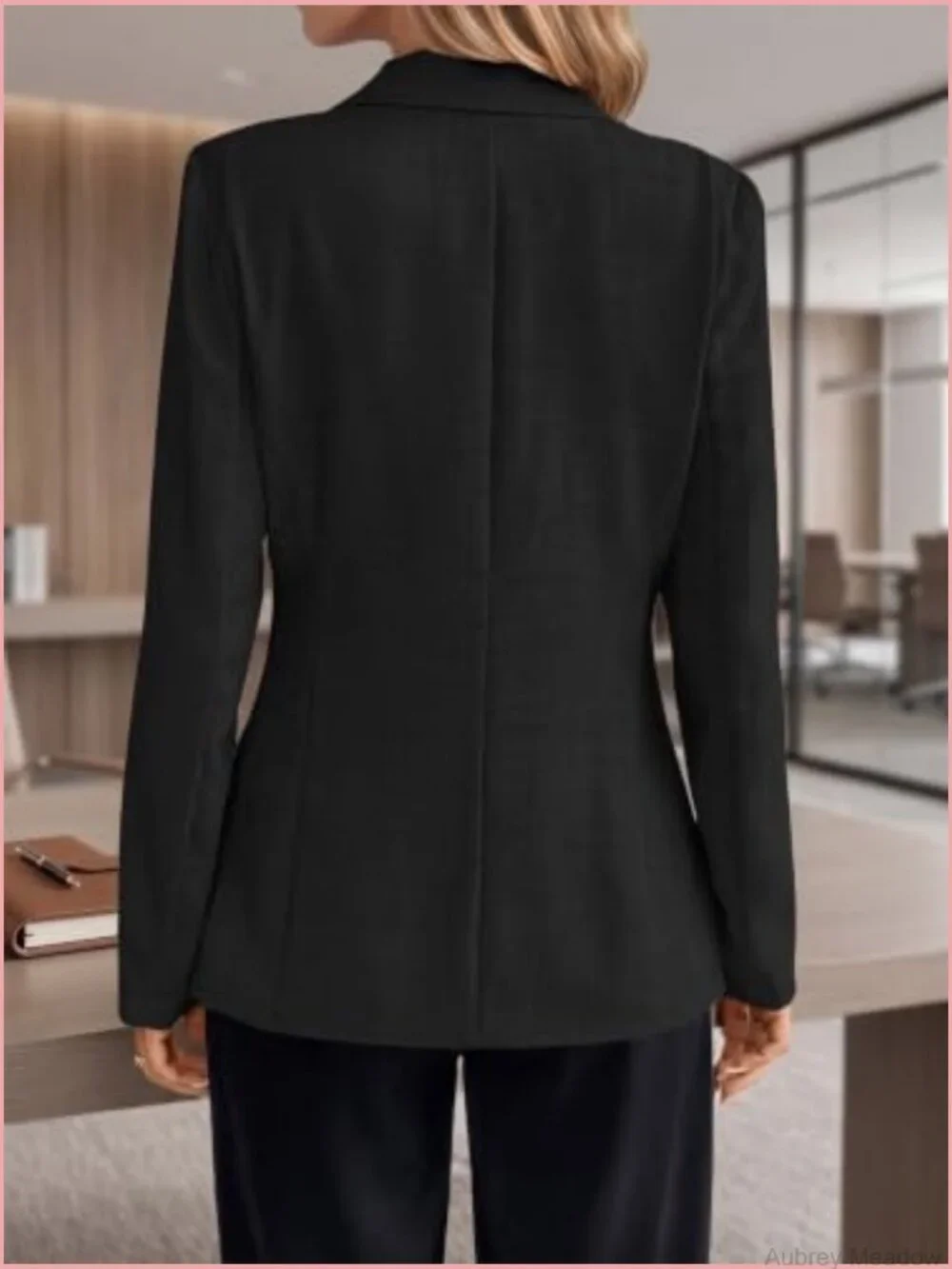 Lightweight Open-Front Blazer Jacket with Pockets Womens Work
